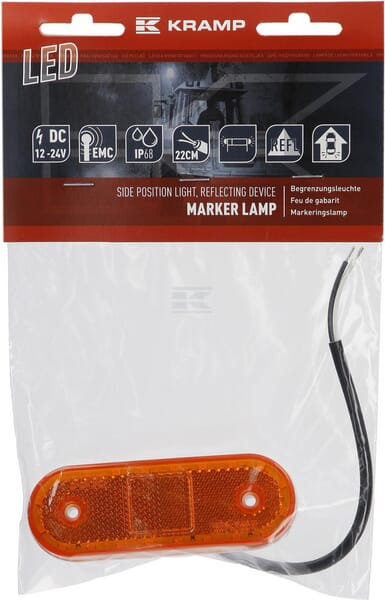 Seitenmarkierungsleuchte mit Kabelanschluss LED 12-24V KRAMP