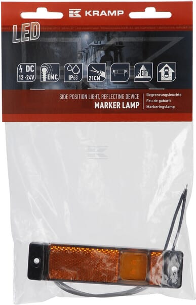 Seitenmarkierungsleuchte mit Kabelanschluss LED 12-24V KRAMP