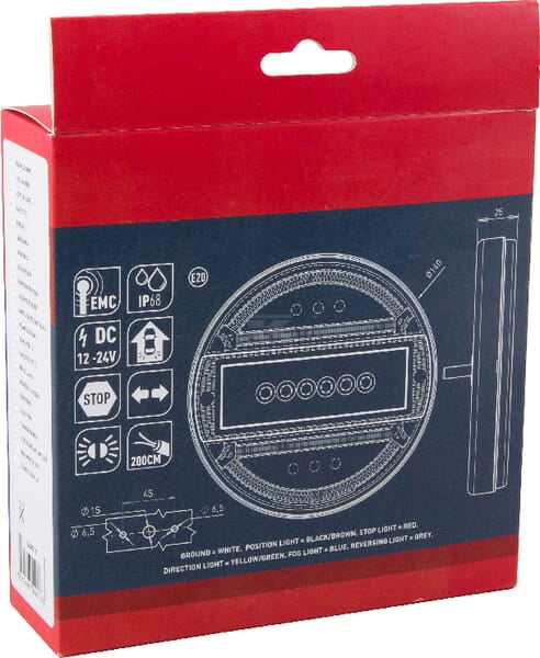 Rücklicht multifunktional rund LED 12-24V KRAMP