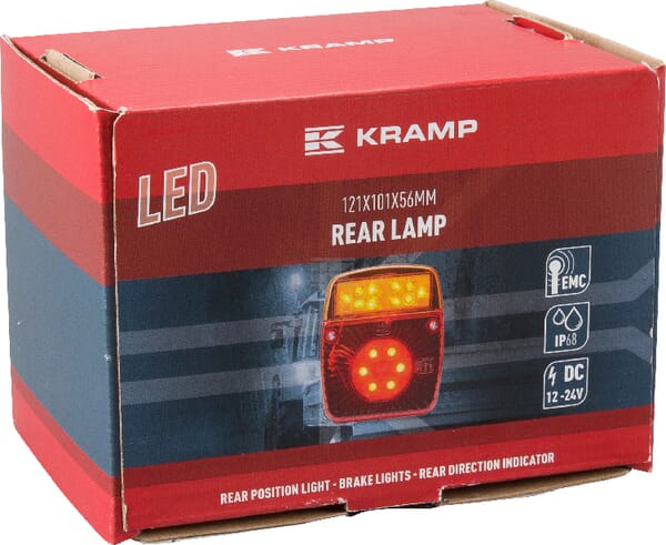 Rücklicht multifunktional quadratisch 5 pins LED 12-24V KRAMP