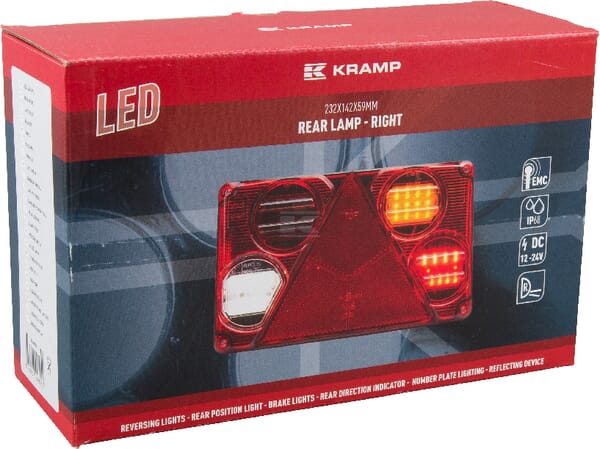Rücklicht multifunktional Rechteck rechts LED 12-24V KRAMP