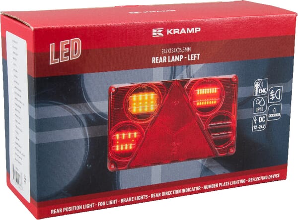 Rücklicht multifunktional Rechteck links LED 12-24V KRAMP