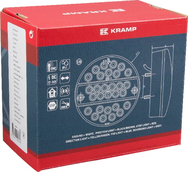 Rücklicht multifunktional rund LED 12-24V KRAMP
