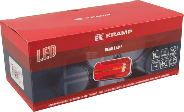 Rücklicht multifunktional Rechteck dynamic LED 12-24V KRAMP