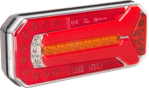 Rücklicht multifunktional Rechteck dynamic 5 pins LED 12-24V KRAMP