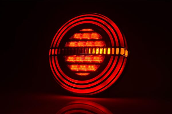 Multifunktions-Rücklicht-LED, rund, 12V (integrierter Widerstand), Ø 142 mm, Kramp