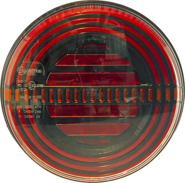 Multifunktions-Rücklicht-LED, rund, 12V (integrierter Widerstand), Ø 142 mm, Kramp
