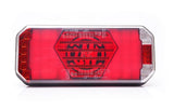 Multifunktions-Rücklicht LED, links, rot/orange/weiß, 12-24V, 236x104x40,5mm