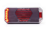 Multifunktions-Rücklicht LED, links, rot/orange/weiß, 12-24V, 236x104x40,5mm