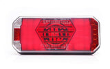 Multifunktions-Rücklicht LED, rechts, rot/orange/weiß, 12-24V, 236x104x40,5mm