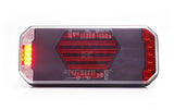 Multifunktions-Rücklicht LED, rechts, rot/orange/weiß, 12-24V, 236x104x40,5mm