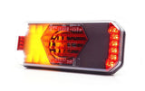 Multifunktions-Rücklicht LED, rechts, rot/orange/weiß, 12-24V, 236x104x40,5mm