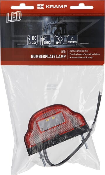 Nummerschildbeleuchtung  rot LED 12-24V KRAMP
