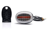 Multifunktions-Frontleuchte LED, oval, mit Verstärker, 12-24V, 136,4x91x40mm
