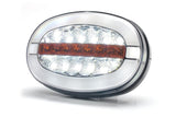 Multifunktions-Frontleuchte LED, oval, mit Verstärker, 12-24V, 136,4x91x40mm