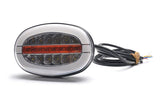Multifunktions-Frontleuchte LED, oval, mit Verstärker, 12-24V, 136,4x91x40mm