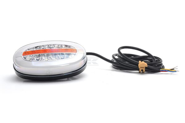 Multifunktions-Frontleuchte LED, oval, mit Verstärker, 12-24V, 136,4x91x40mm