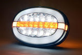 Multifunktions-Frontleuchte LED, oval, mit Verstärker, 12-24V, 136,4x91x40mm