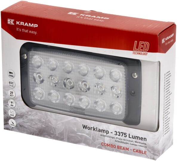 Arbeitsscheinwerfer, 10-30V, LED, 3375lm, Rechteckig