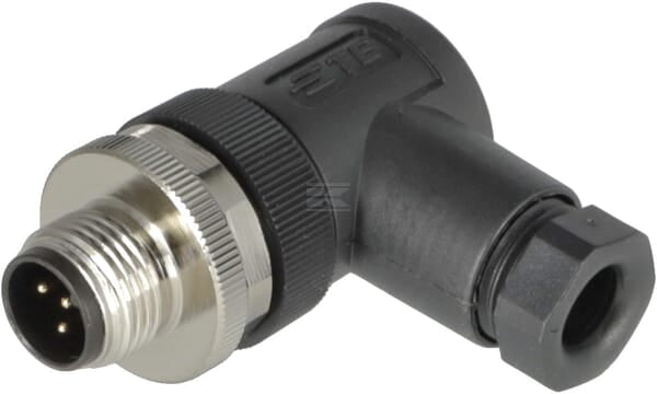 Stecker 5 P. Stecker M12 Code-A, 90 Grad