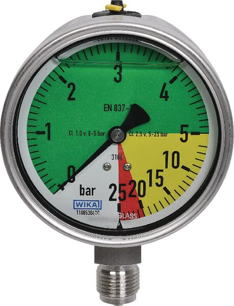 Manometer Ø 100 mm 0-5/25 1/4"