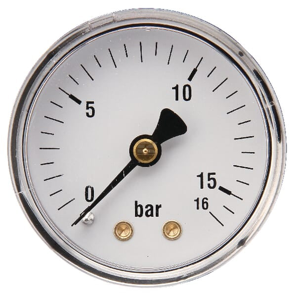Manometer Ø50 0-16bar 1/4" hinte