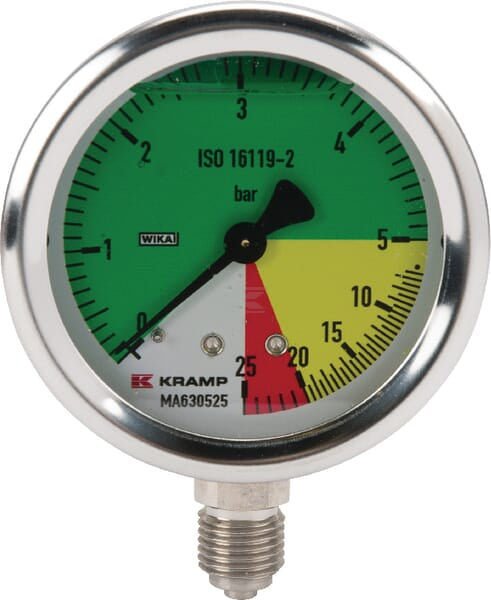 Manometer 63 1/4"unt.AHL-fest