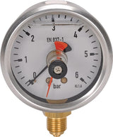 Manometer Ø 63mm 0-6 bar Inox-Speicherzeiger