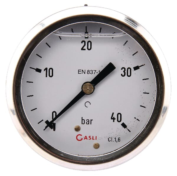 Manometer Ø63 0-40bar ¼" hinte