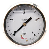 Manometer Ø63 0-4bar ¼" hinten