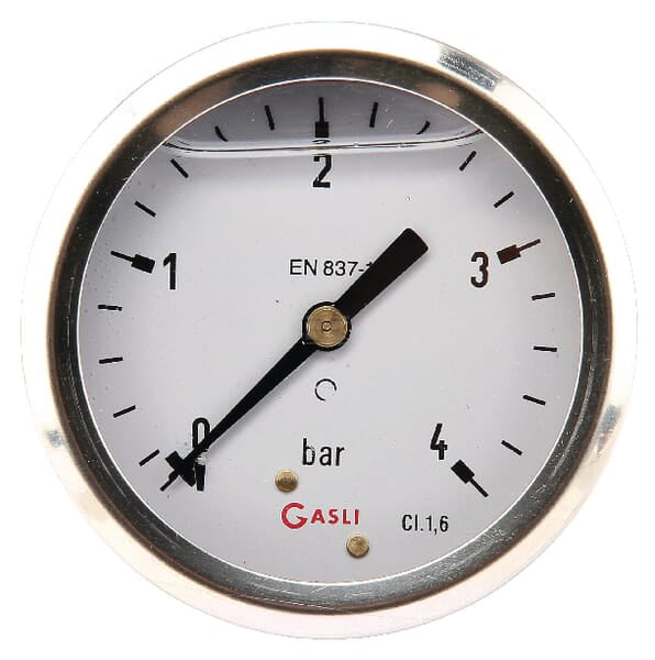 Manometer Ø63 0-4bar ¼" hinten