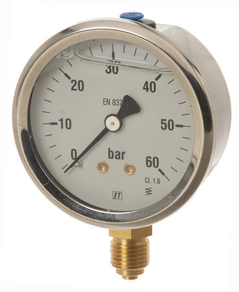 Manometer Ø63 0-60bar ¼" unten