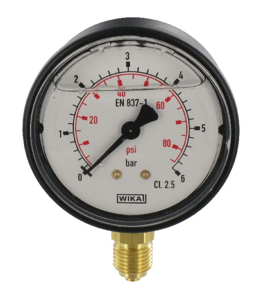 Manometer Ø63 0-6bar ¼" unten