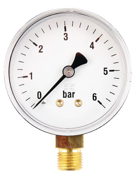 Manometer Ø63 0-6bar ¼" unten