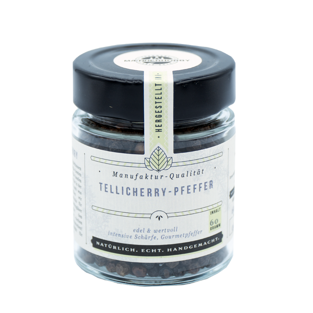 Tellicherry-Pfeffer fertig