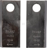 Mäh Messersatz, 6 Stück linksdrehend, 6 Stück rechtsdrehend, 115x49x4 mm