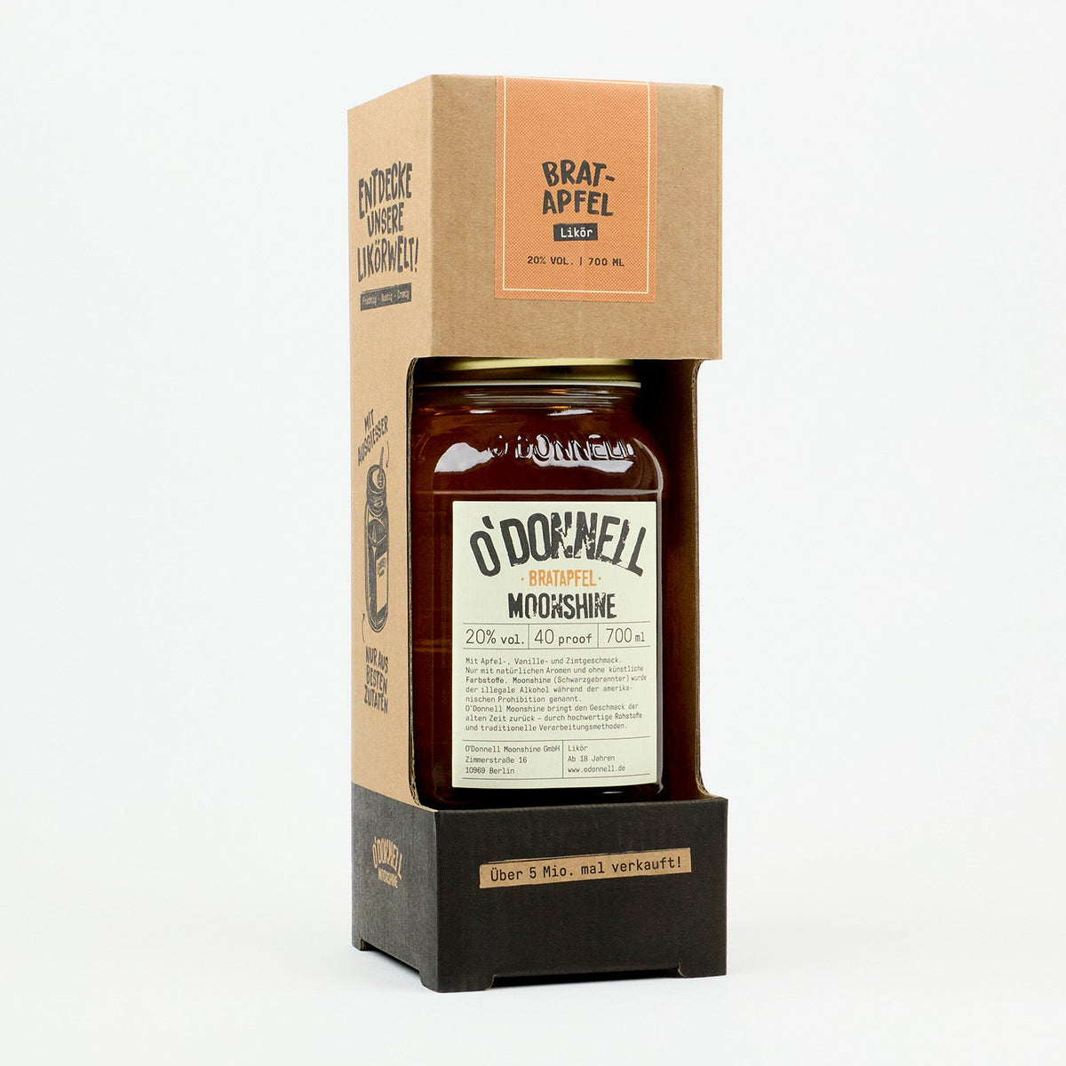 O'Donnell Moonshine Bratapfel Likör - 20% vol.