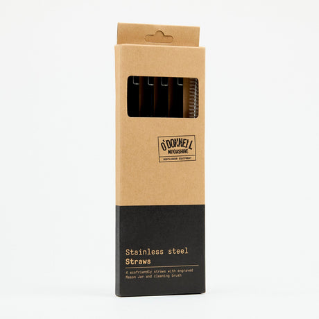 O'Donnell Moonshine Edelstahl-Strohhalm-Set