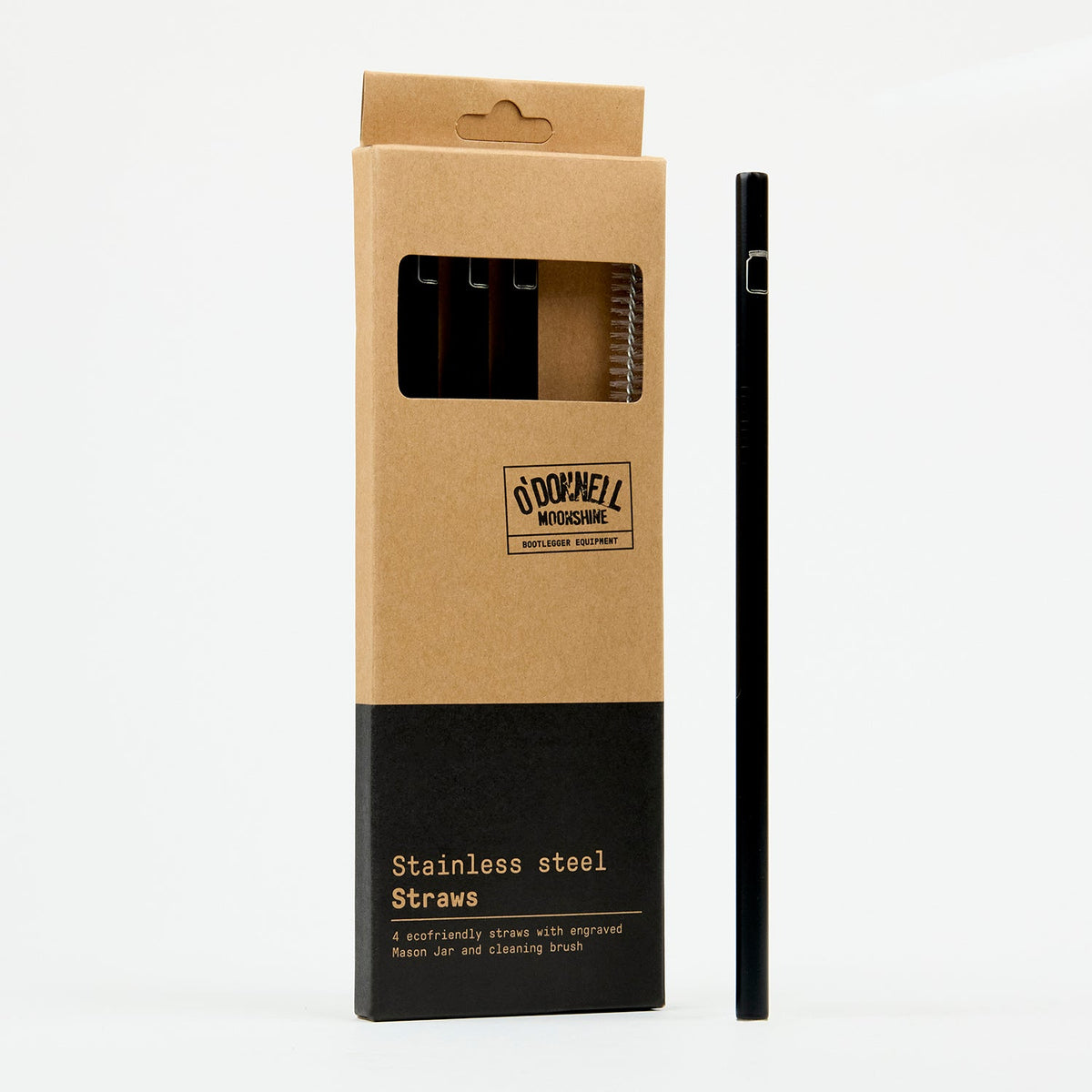 O'Donnell Moonshine Edelstahl-Strohhalm-Set