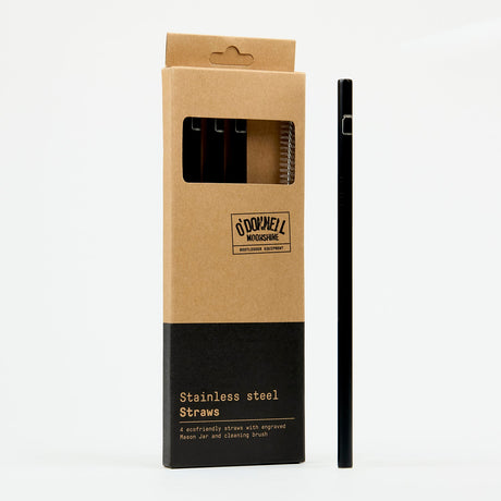 O'Donnell Moonshine Edelstahl-Strohhalm-Set