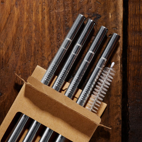 O'Donnell Moonshine Edelstahl-Strohhalm-Set