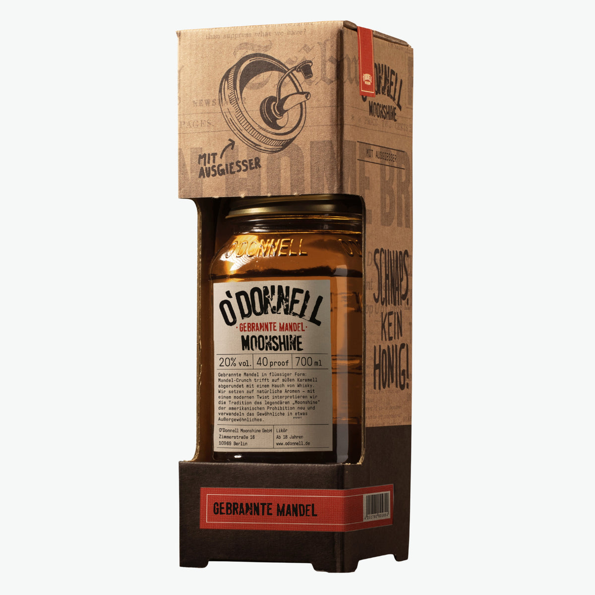 O'Donnell Moonshine Gebrannte Mandel Likör - 20% vol.