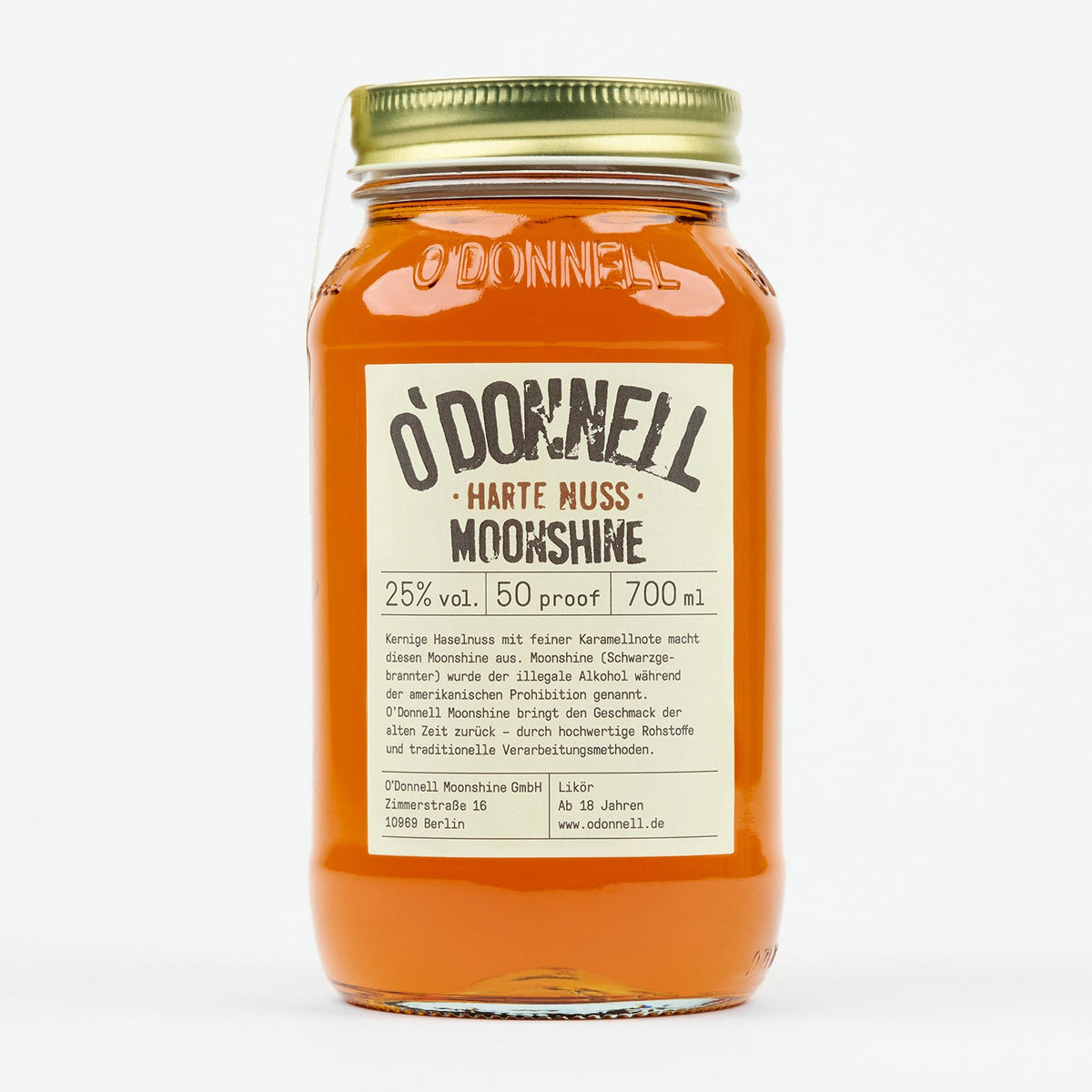 O'Donnell Moonshine Harte Nuss Likör - 25% vol.