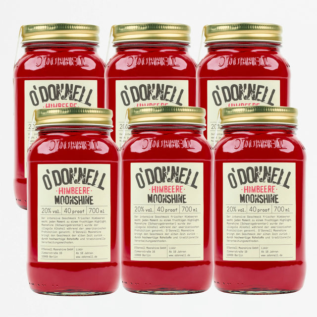 O'Donnell Moonshine Himbeere Likör 6er Bundle