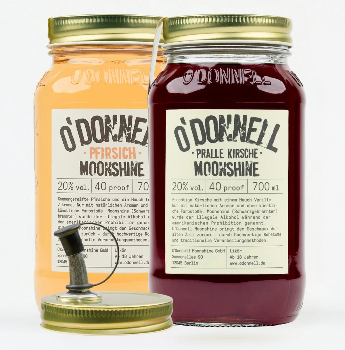 O'Donnell Moonshine Kirsche & Pfirsich Sommer Bundle