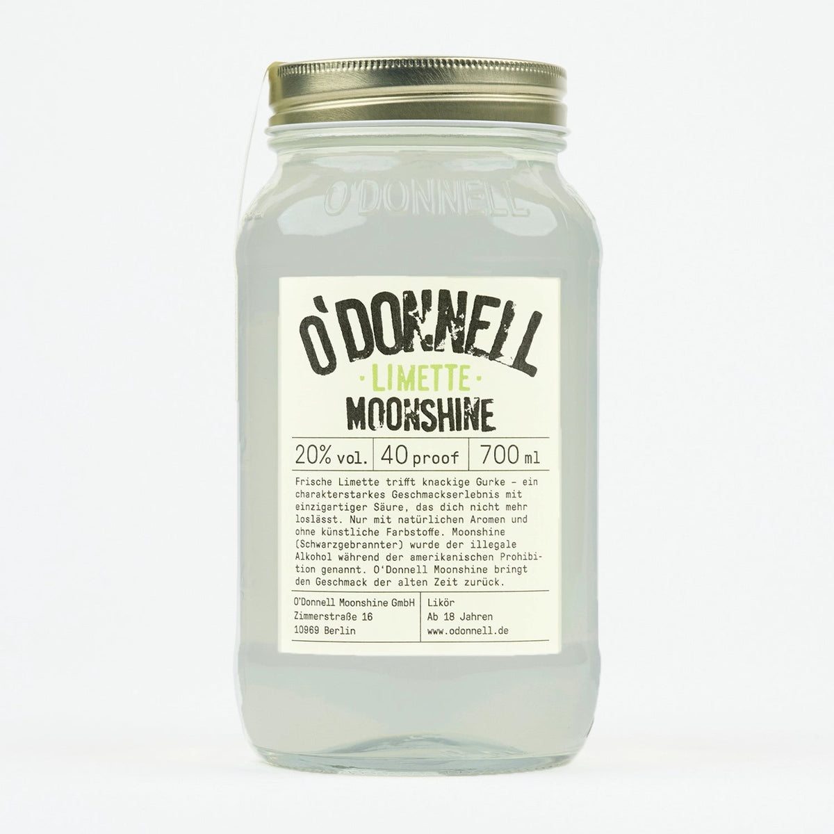 O'Donnell Moonshine Limette Likör - 20% vol.