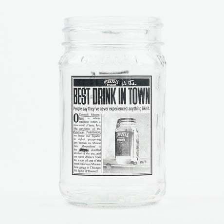 O'Donnell Moonshine Newspaper Glas