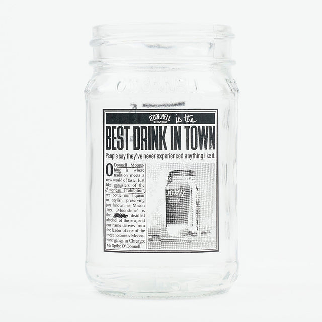 O'Donnell Moonshine Newspaper Glas