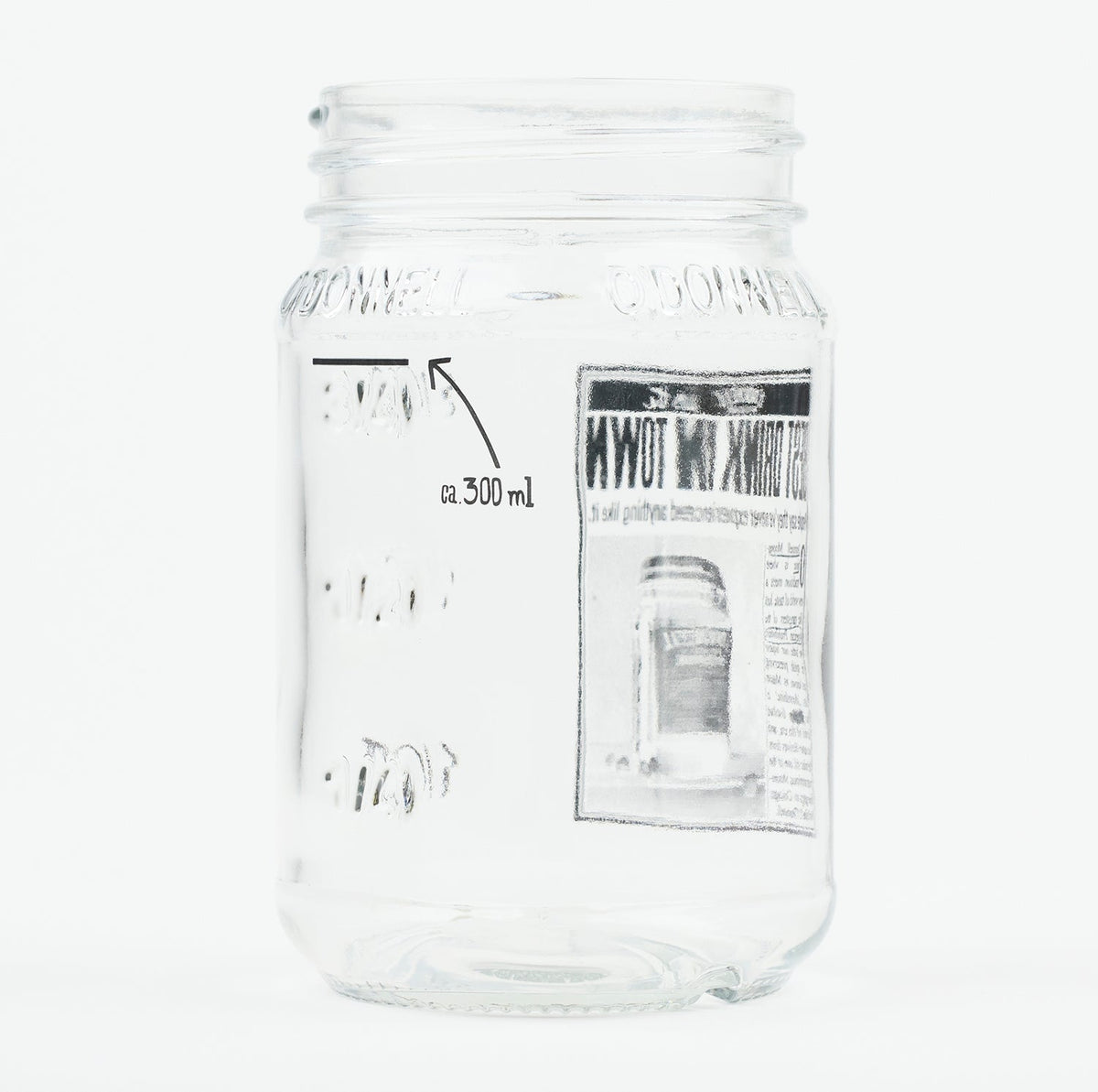 O'Donnell Moonshine Newspaper Glas