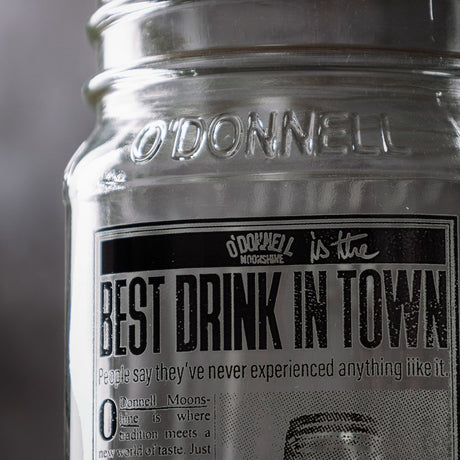 O'Donnell Moonshine Newspaper Glas